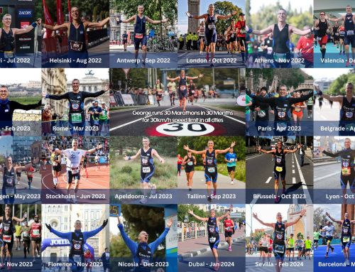30 maratonas em 30 meses por cidades com limites de velocidade de 30 km/h